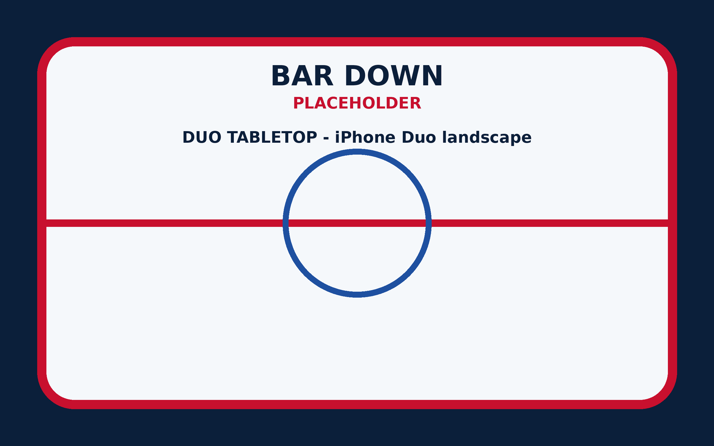 iPhone Duo half-folded in tabletop pose: the rink on the top half and the ice reflected on the bottom half